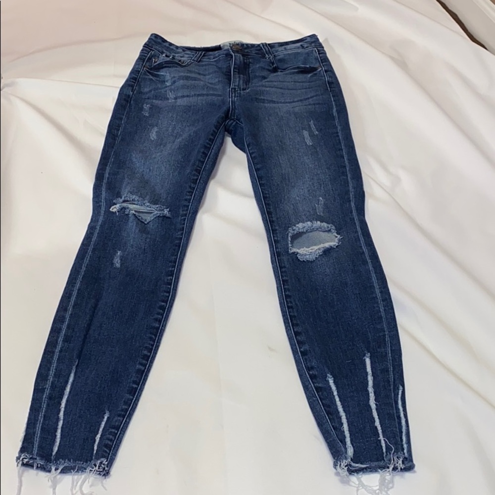 Navy blue ripped Refuge jeans